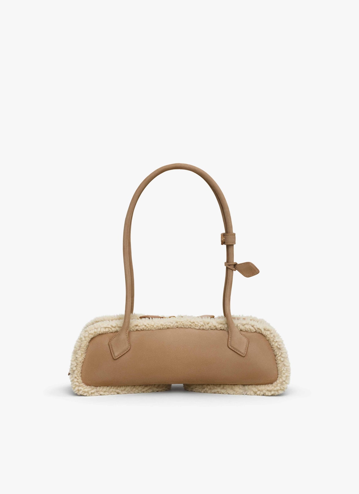 LE TECKEL MEDIUM BAG IN MERINO SHEARLING ALAÏA CAMEL LE TECKEL MEDIUM BAG IN MERINO SHEARLING